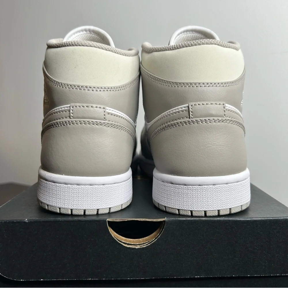 Nike Air Jordan 1 Mid Linen College Grey/Light Bone (8.5M/10W)